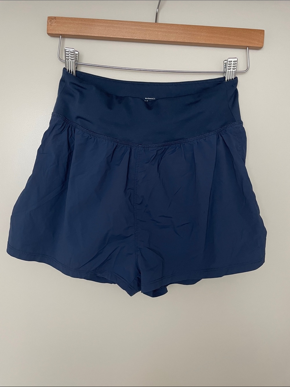Madewell MWL Navy Blue High-Waist Running Shorts XS